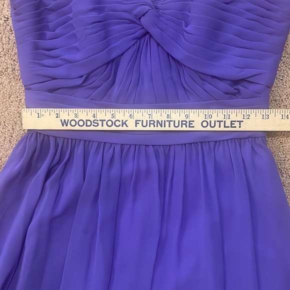 Mori Lee Periwinkle Strapless Tulle Dress - Picture 2 of 14